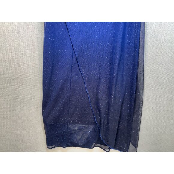 Jump Apparel Co. By Wendye Chaitin Y2K Women's Cocktail Maxi Dress Sz 9/10 Blue - Picture 13 of 13